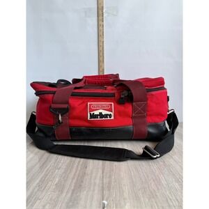 Vintage Marlboro Unlimited Insulated Cooler Bag Red Black Soft Sided Tote